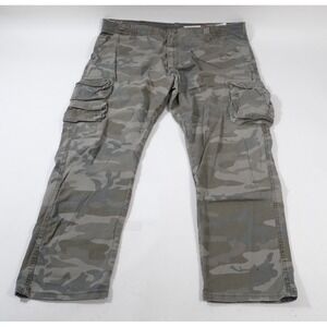 Wrangler Cargo Pants Mens 40x32 Green Camo Regular Taper Utility Pockets
